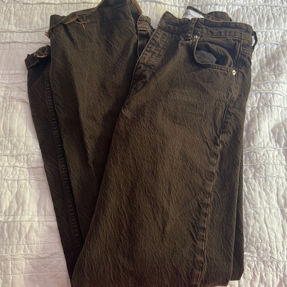 brown jeans